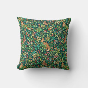 William Morris Inspired Fox and Pheasant Cushion