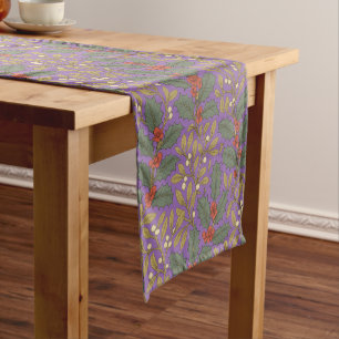 William Morris Inspired Holly & Mistletoe Short Table Runner