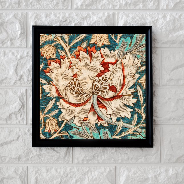 William Morris-Inspired Honeysuckle Floral Textile Photo Print (Creator Uploaded)
