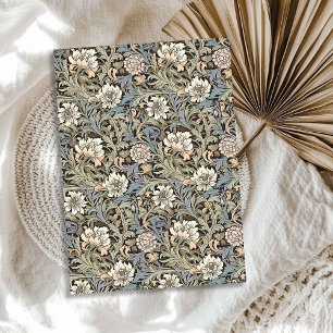 William Morris inspired neutral earthy colours chi Tissue Paper