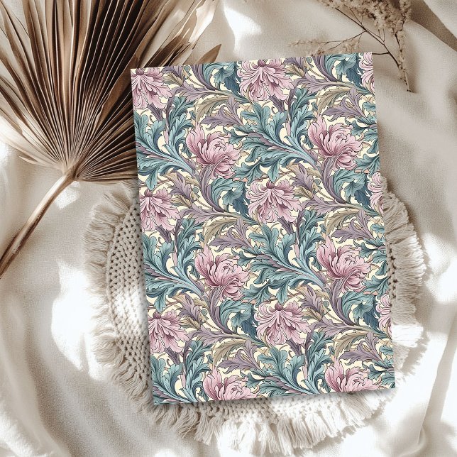 William Morris inspired pale purple pastel green Tissue Paper (William Morris inspired pale purple pastel green Tissue Paper)