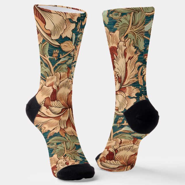 William Morris Inspired Socks (Angled)