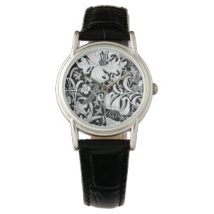 William Morris Iris and Lily, Black and White Watch