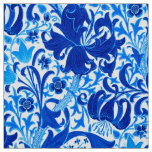 William Morris Iris and Lily, Cobalt Blue Fabric