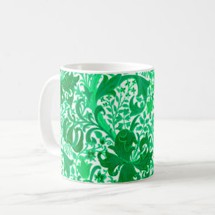William Morris Iris and Lily, Jade Green Coffee Mug