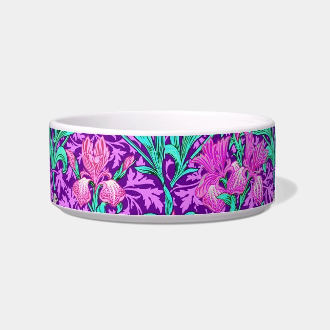 William Morris Irises, Amethyst Purple Bowl (Right)