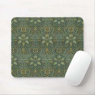 William Morris Ispahan Teal Green Floral Art Mouse Mat