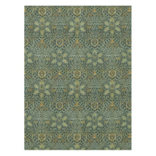 William Morris Ispahan Teal Green Floral Art Tablecloth