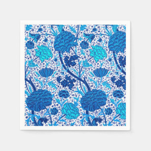 William Morris Jacobean Floral, Cobalt Blue Napkin