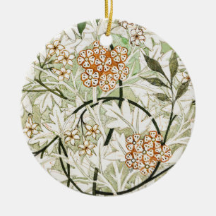 William Morris Jasmine Blossom Garden Design Ceramic Tree Decoration