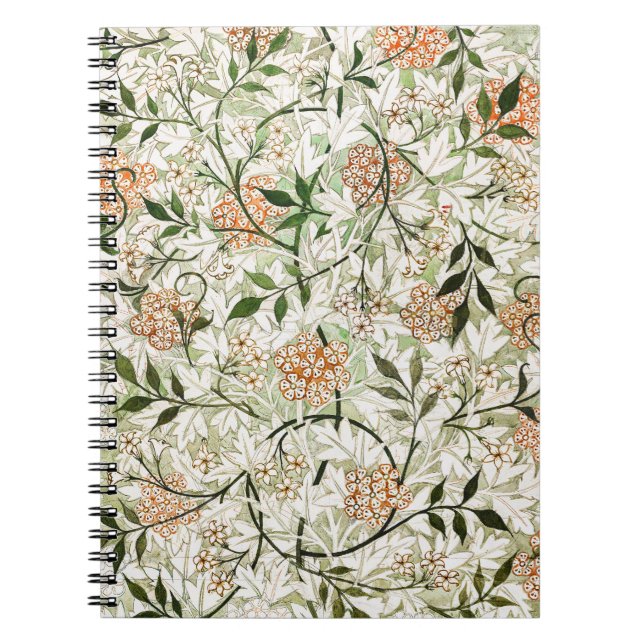 William Morris Jasmine Blossom Garden Design Notebook (Front)