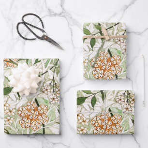 William Morris Jasmine Blossom Garden Design Wrapping Paper Sheet