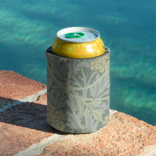 William Morris Jasmine Blue Green Botanical Art Can Cooler