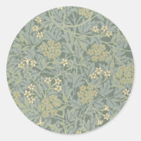 William Morris Jasmine Blue Green Botanical Art