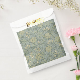 William Morris Jasmine Blue Green Botanical Art Favour Bags