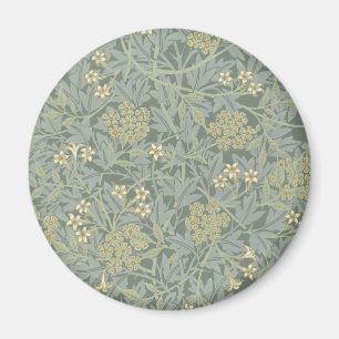 William Morris Jasmine Blue Green Botanical Art Magnet