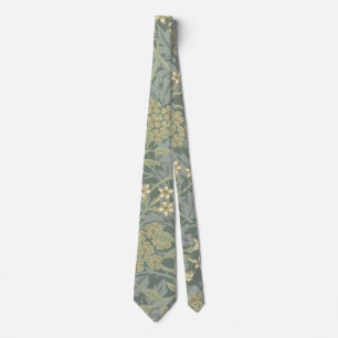 William Morris Jasmine Blue Green Botanical Art Tie