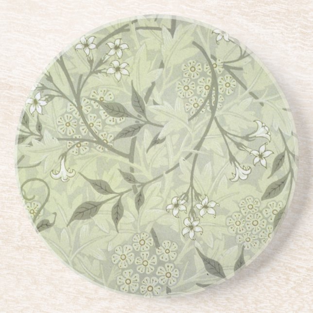 William Morris Jasmine Botanical Coaster (Front)