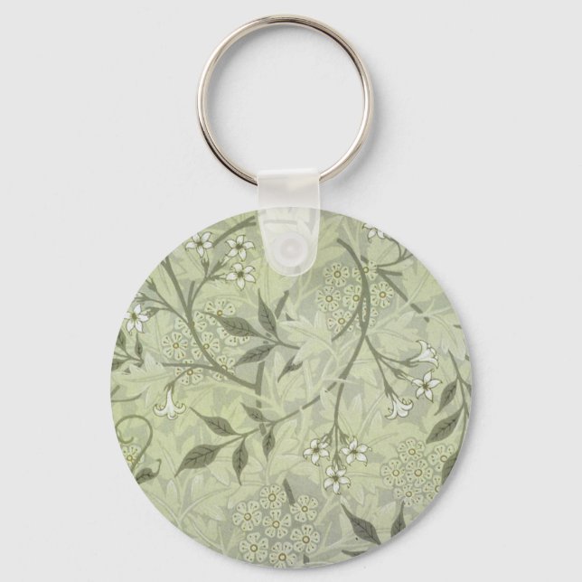 William Morris Jasmine Botanical Key Ring (Front)