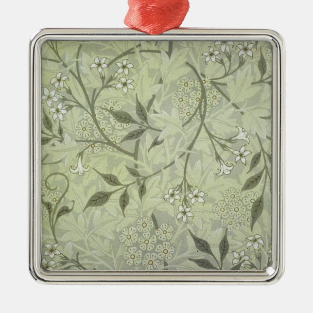 William Morris Jasmine Botanical Metal Tree Decoration (Front)