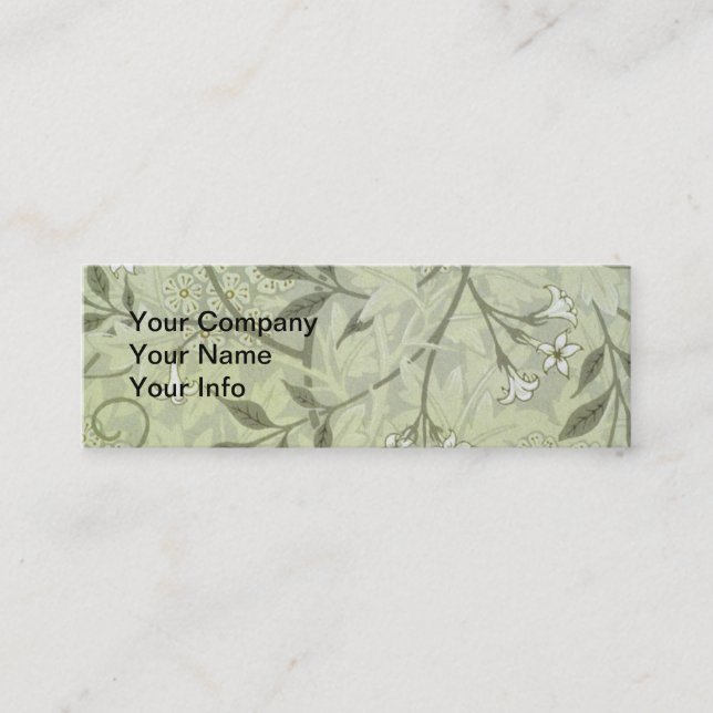 William Morris Jasmine Botanical Mini Business Card (Front)