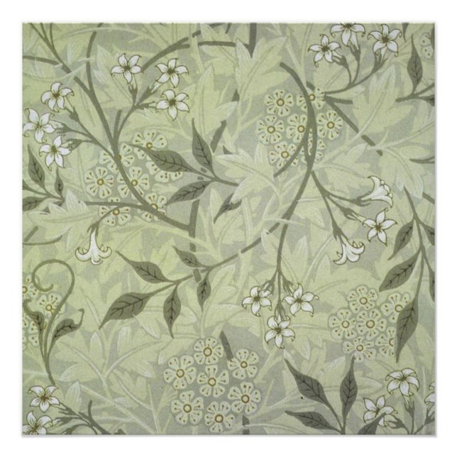 William Morris Jasmine Botanical Poster (Front)