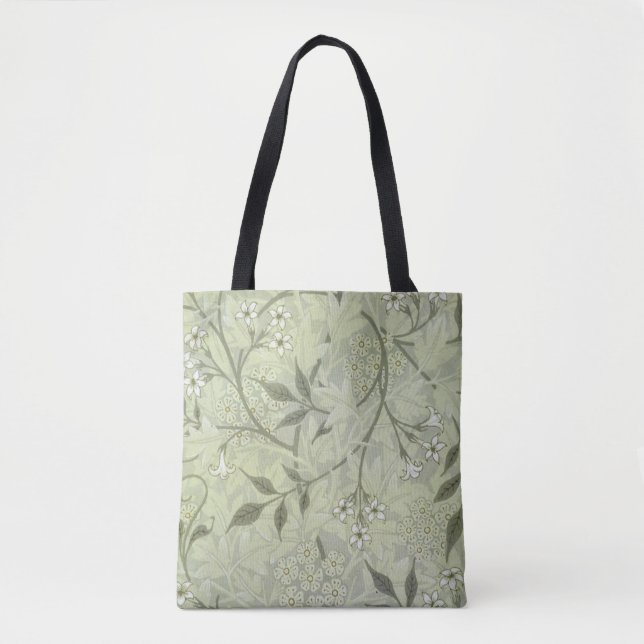 William Morris Jasmine Botanical Tote Bag (Front)