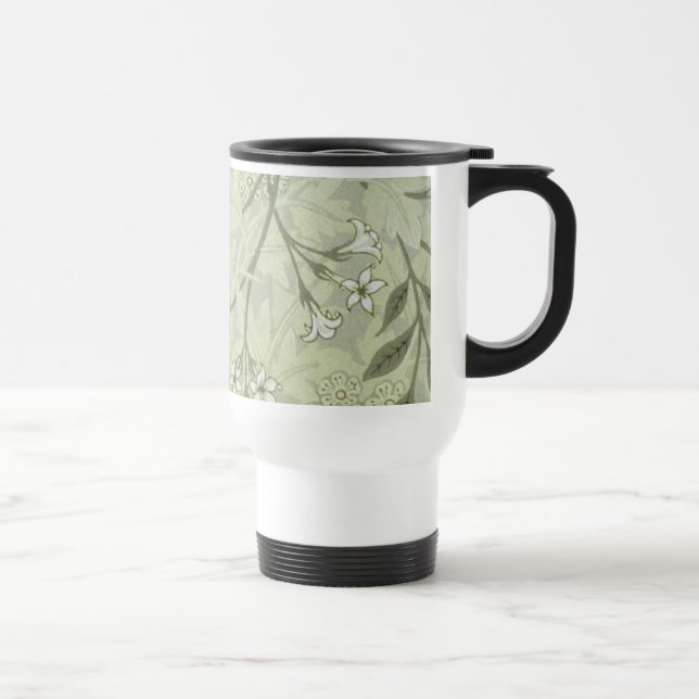 William Morris Jasmine Botanical Travel Mug (Right)