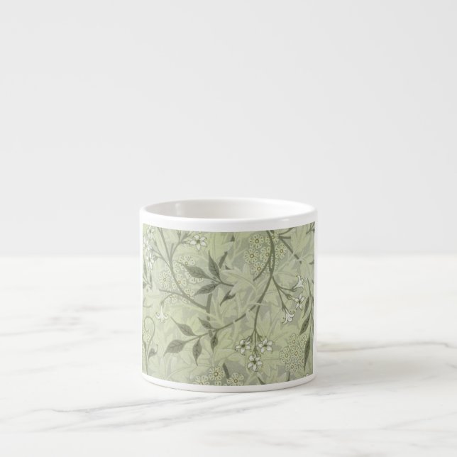 William Morris Jasmine Botanical Vintage Antique Espresso Cup (Front)