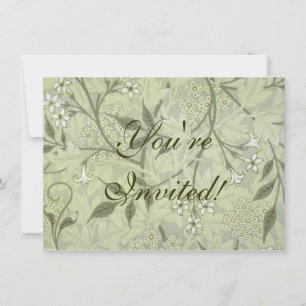 William Morris Jasmine Botanical Vintage Antique Invitation