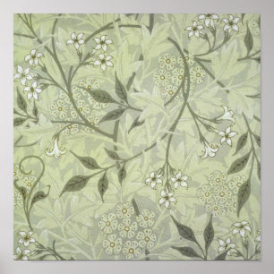William Morris Jasmine Botanical Vintage Antique Poster