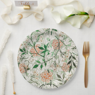 William Morris Jasmine Flower Paper Plate