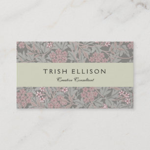 William Morris Jasmine Flower Pattern Business Card