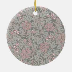 William Morris Jasmine Flower Pattern Ceramic Tree Decoration