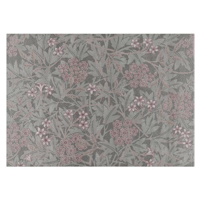 William Morris Jasmine Flower Pattern Cutting Board (Front)