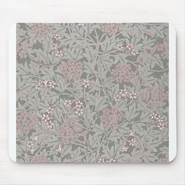 William Morris Jasmine Flower Pattern Mouse Mat (Front)