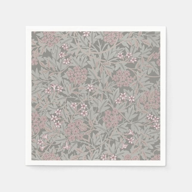 William Morris Jasmine Flower Pattern Napkin (Front)