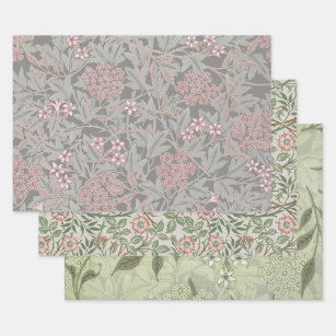 William Morris Jasmine Flower Pattern Wrapping Paper Sheet
