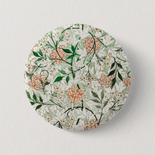 William Morris Jasmine Garden Flower Classic 6 Cm Round Badge