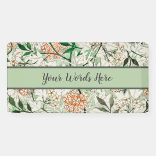 William Morris Jasmine Garden Flower Classic Banner