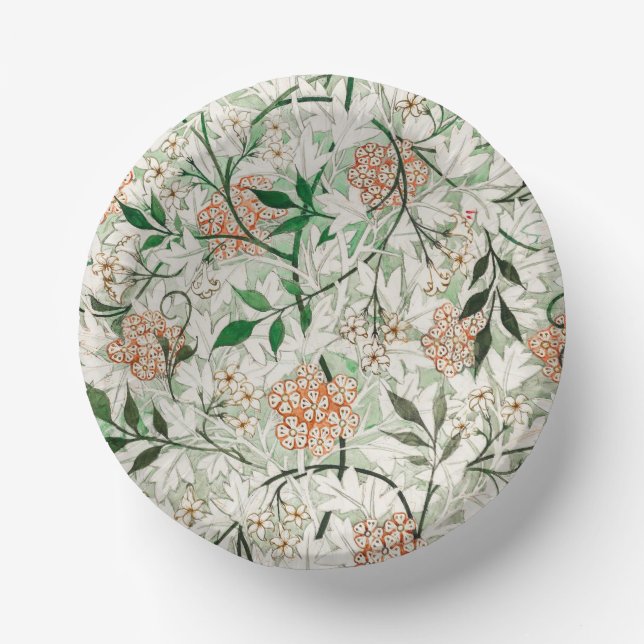 William Morris Jasmine Garden Flower Classic Paper Plate (Front)