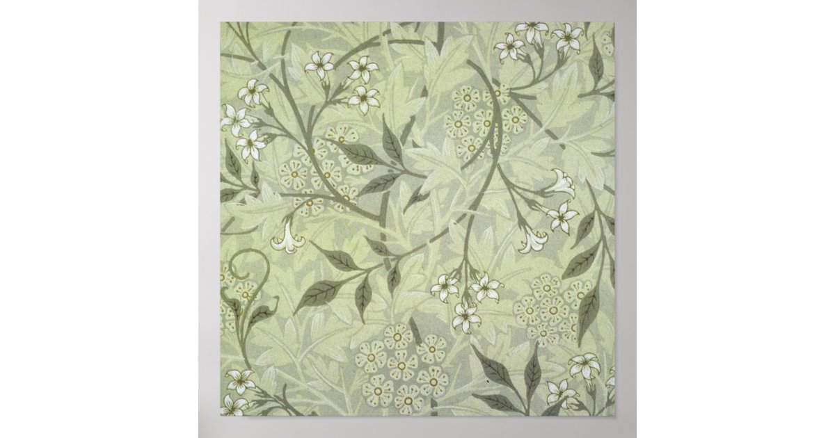 William Morris Jasmine Wallpaper Poster | Zazzle