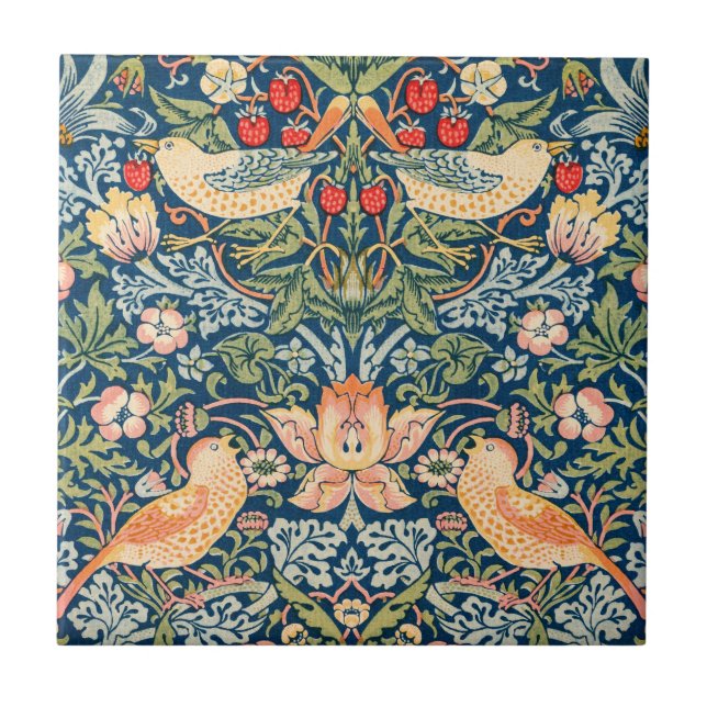William Morris Jewellery vintage ceramic tile (Front)
