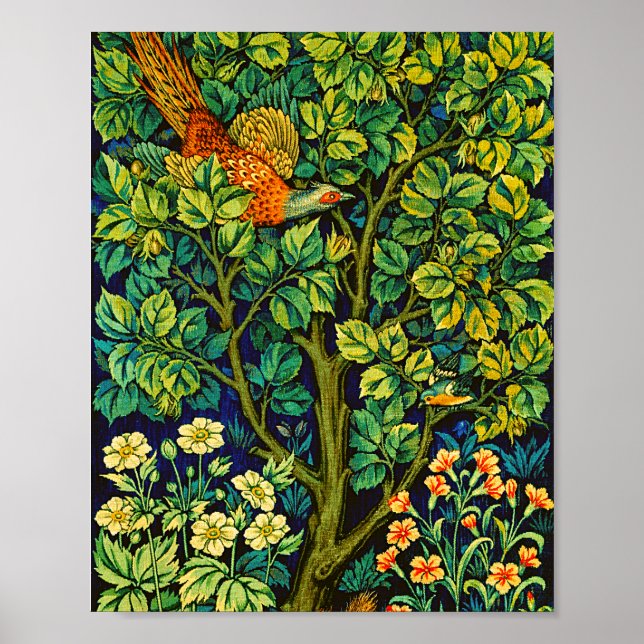 William Morris & John Henry Dearle's Pheasant Post Poster (Front)