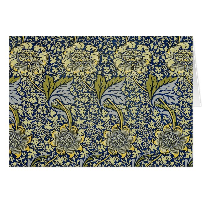 William Morris Kennet Floral Wallpaper Blue (Front Horizontal)