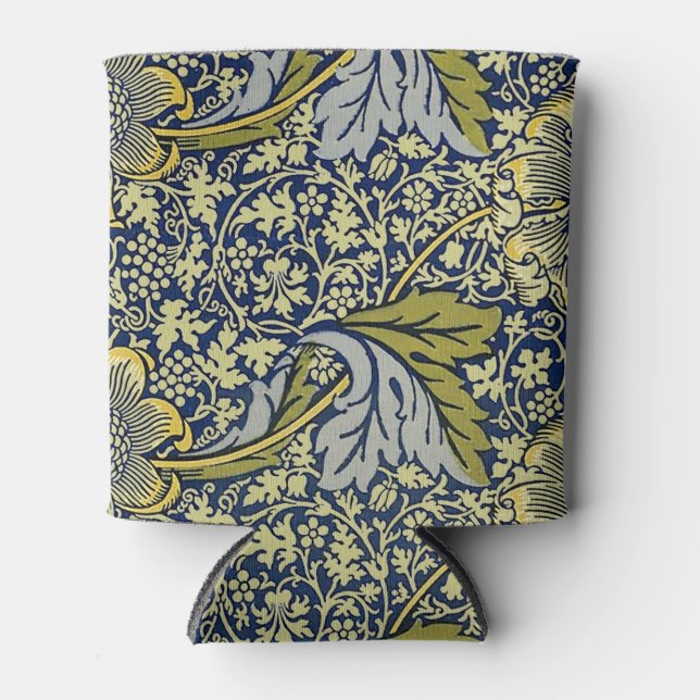 William Morris Kennet Floral Wallpaper Blue Can Cooler (Front)