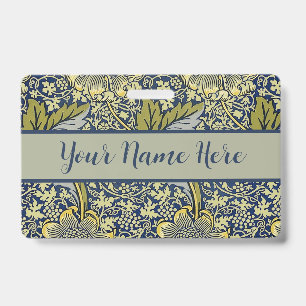 William Morris Kennet Floral Wallpaper Blue ID Badge