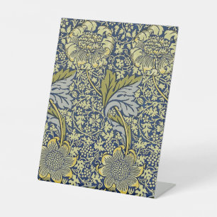 William Morris Kennet Floral Wallpaper Blue Pedestal Sign