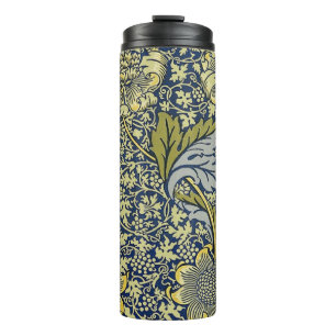 William Morris Kennet Floral Wallpaper Blue Thermal Tumbler