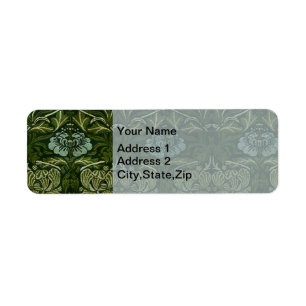 William Morris Large Green Tulip Rose Wallpaper